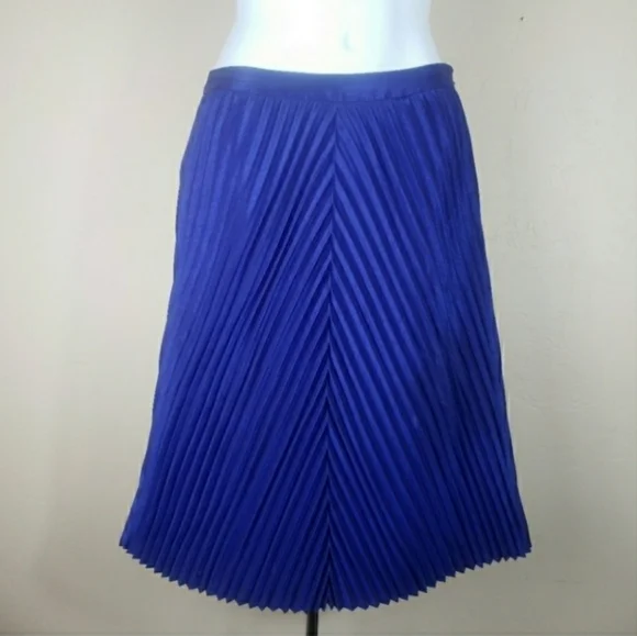 Topshop Skirts Topshop Blue Pleated Skirt Poshmark - Main Image